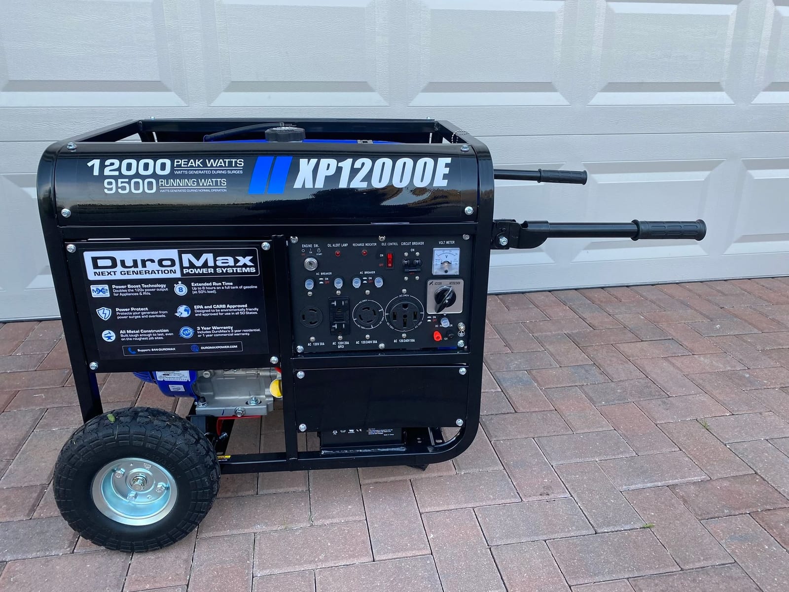 DuroMax XP12000E 12,000-watt portable generator delivered and set up by Lightning Bay Electric, an authorized DuroMax dealer, in Riverview, FL